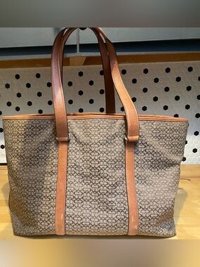 Vintage Coach Weekender Tote in Brown and Tan